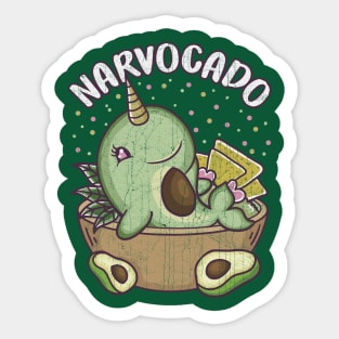 Avocado Narwhal Narvocado Funny Cute Food Sticker